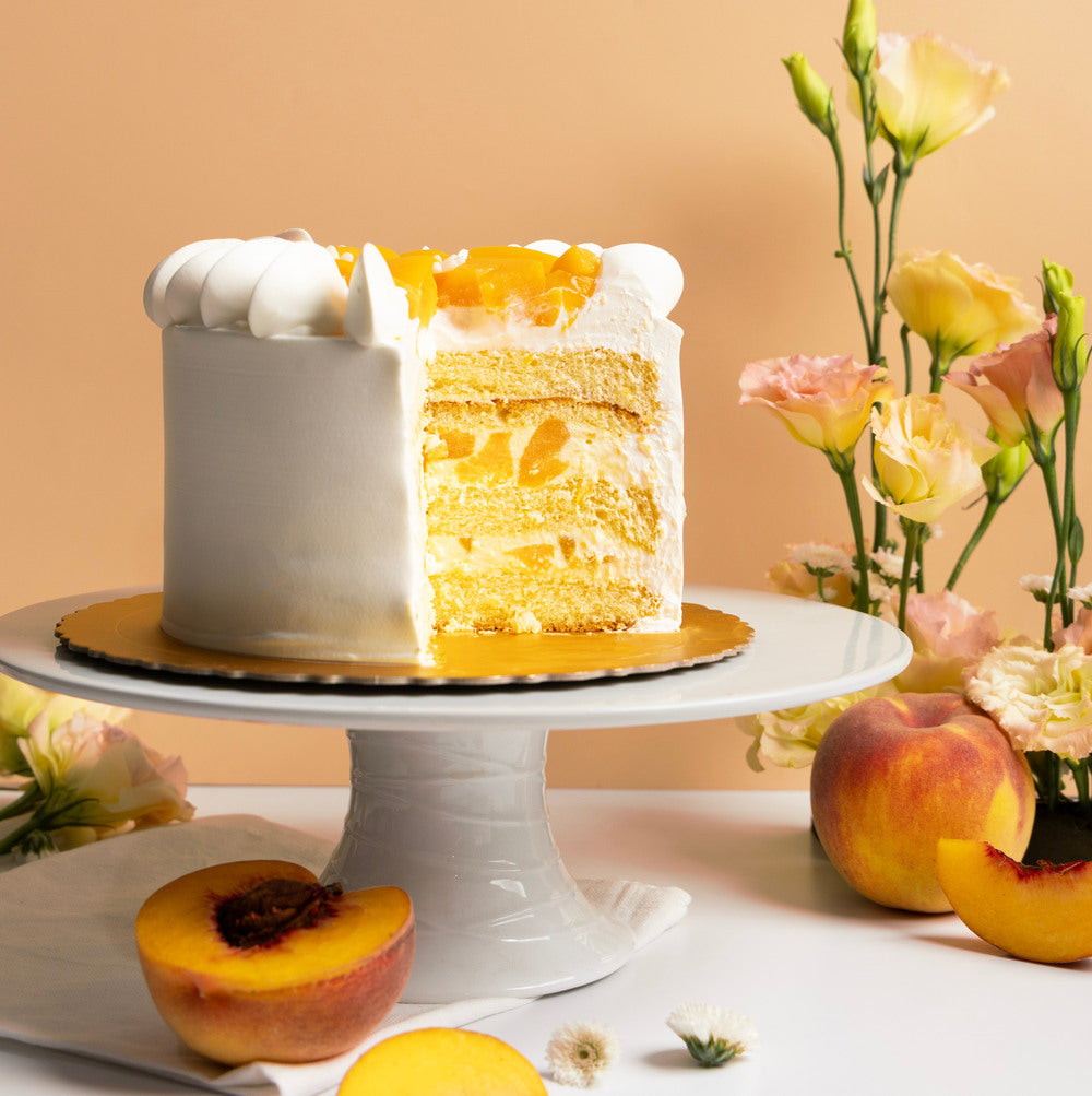 Mum’s Garden Peach Cake
