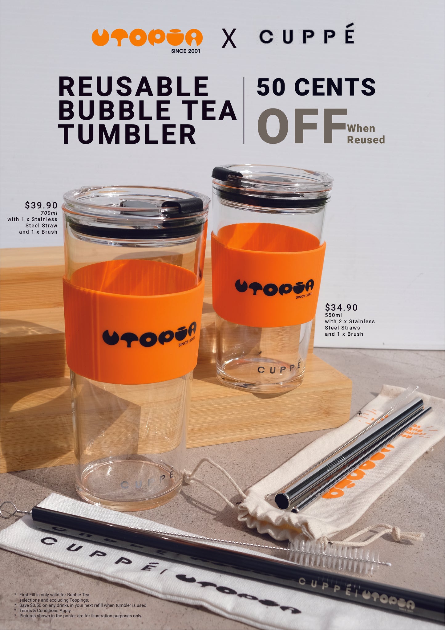 500ml_Reusable Bubble Tea Tumbler_V2 (ALSO AVAILABLE IN STORE)